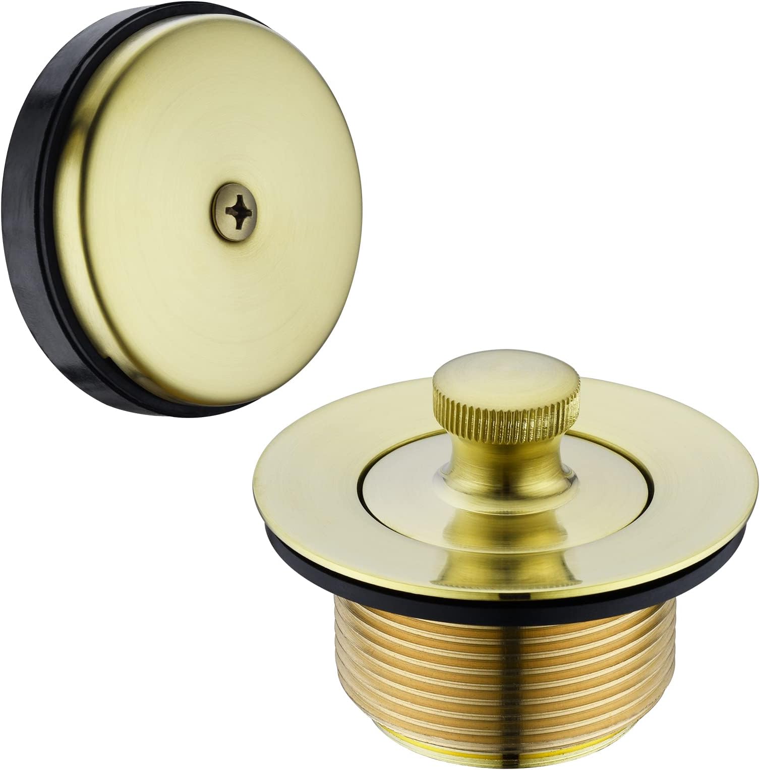 Amazon.com: BESTILL Bathtub Drain Kit and Overflow Faceplate, Brushed ...