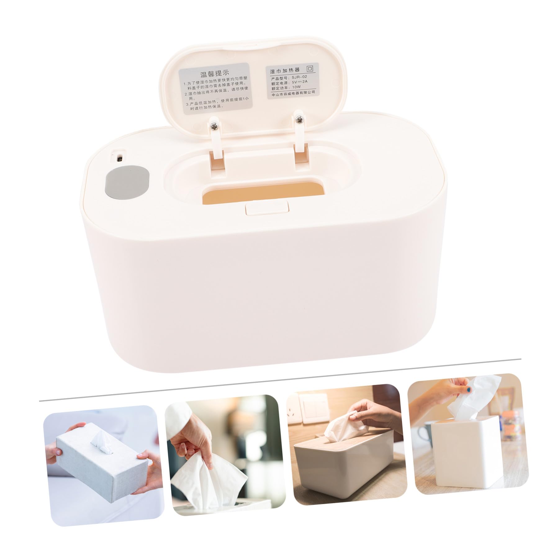 Calentador De Toallitas Húmedas Para Bebés Usb Portátil Calentador De Pañuelos Húmedos Para Uso Interiores y Exteriores Artículo Para Recién Nacido