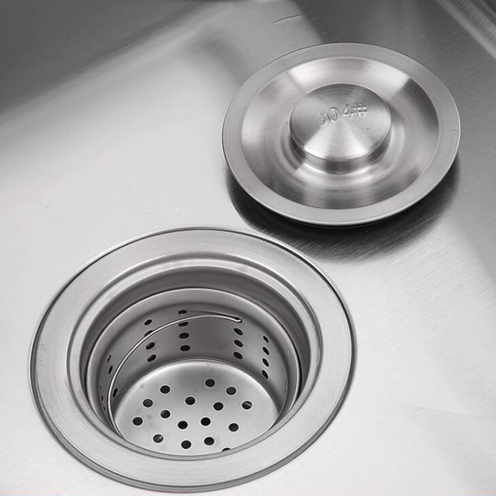 Sifón de Cocina de Acero Inoxidable de Gran Capacidad Grifo, Cuenco pequeño, Doble encimera, lavavajillas (Color: Plateado, tamaño 68 x 39 x 20 cm)