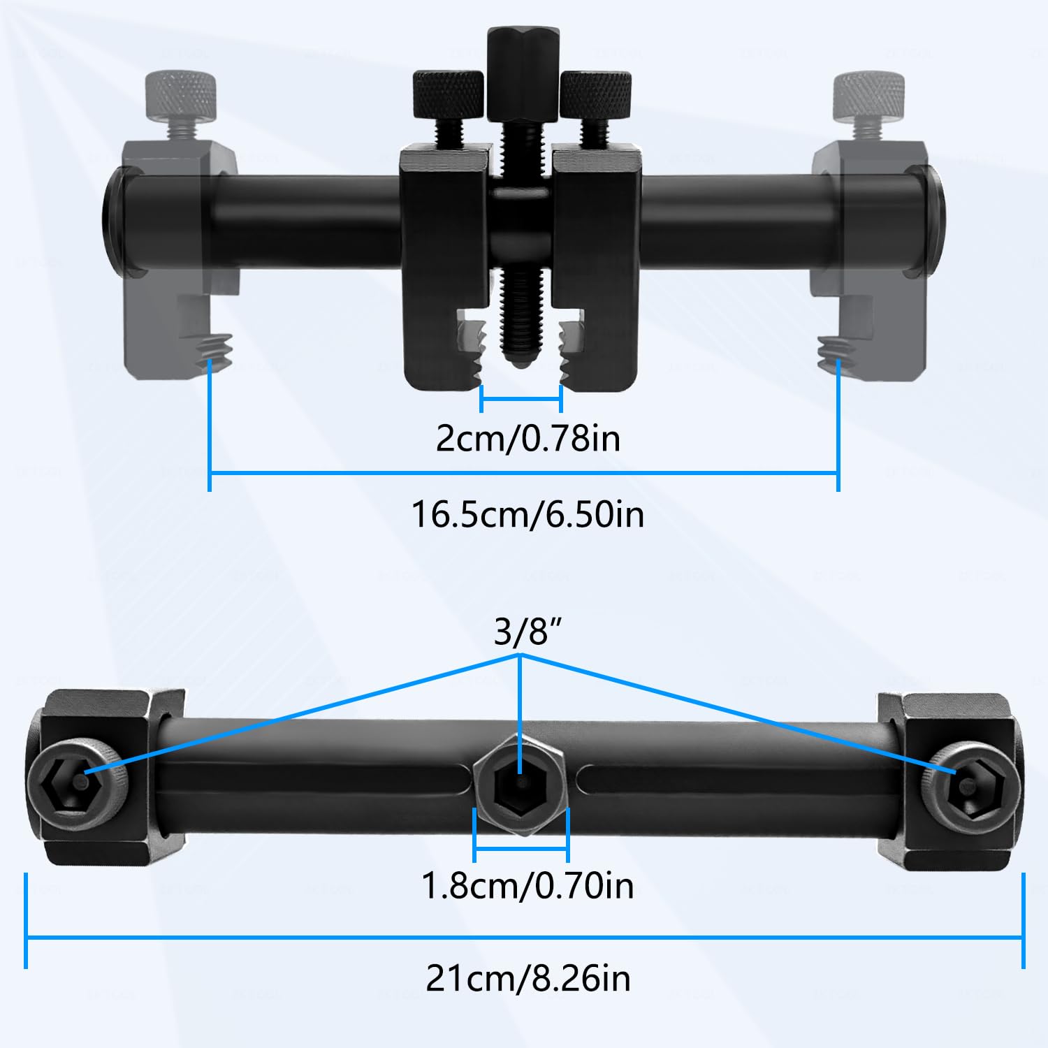 ZKTOOL Extracteur de Poulie de Vilebrequin Nervurée Universel | Kit Réglable 35-160MM pour Poulies V-Nervurées d'Alternateurs, Unités de Climatisation et Pompes à Eau.