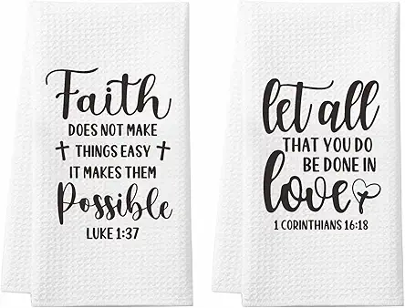 Bible Verse Scripture Kitchen Towels