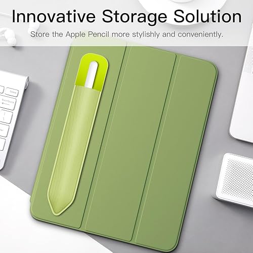 Miniatura 10 de MoKo Adhesivo para lápiz Apple Pencil de 12 generación, funda elástica de cuero adhesivo para iPad de 10 generación 2022, iPad de 98 generación,
