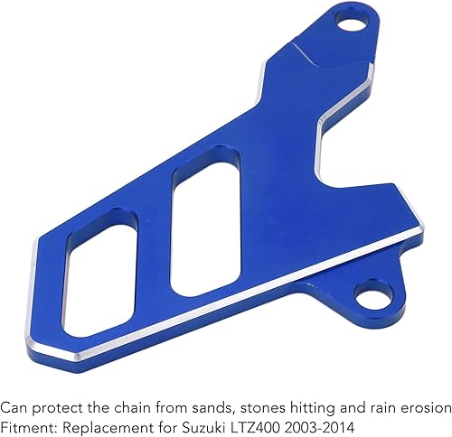 Miniatura 4 de Protector de cadena, cubierta de piñón delantero, protector de cadena de motocicleta de metal para LTZ400 20032014 (azul)