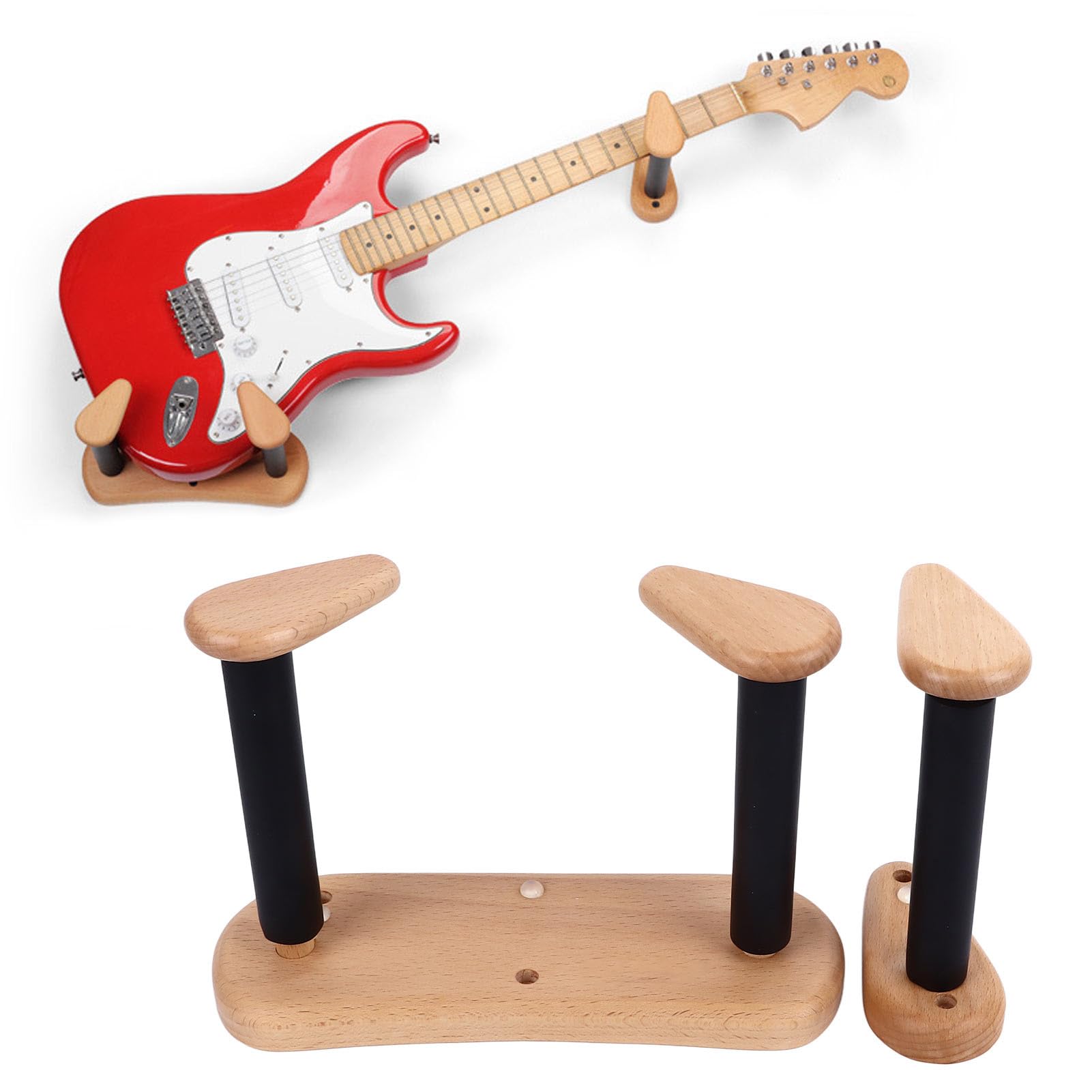 Supporto da Parete per Chitarra Elettrica, Gancio per Display Acustico Dal Design Diviso Orizzontale per Vari Stili di Chitarra (Regolare