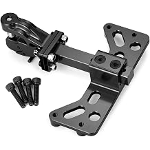 RC Car Aluminum Rear Bumper with Tow Hook Trailer Metal Tow Hook Trailer Hitch for 1/6 Axial SCX6 AXI05000 Wrangler RC Crawler Car Upgrade Parts Black
