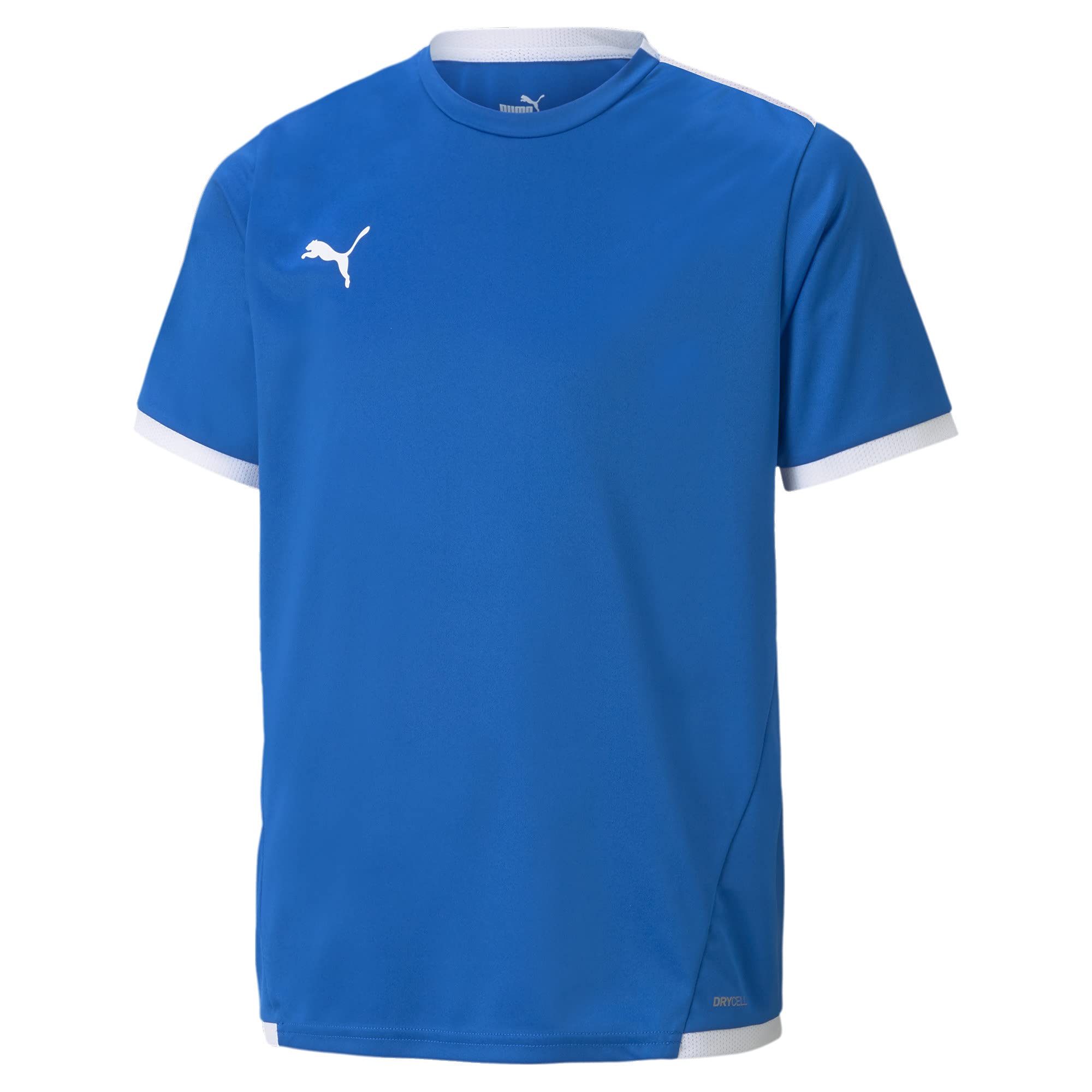PUMA Unisex Kids teamLIGA Jersey Jr Shirt, Electric Blue Lemonade-puma White, 128