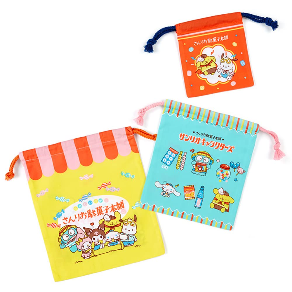 Sanrio Characters 285145 Drawstring Set of 3 (Sanriodan Sweets Hompo)