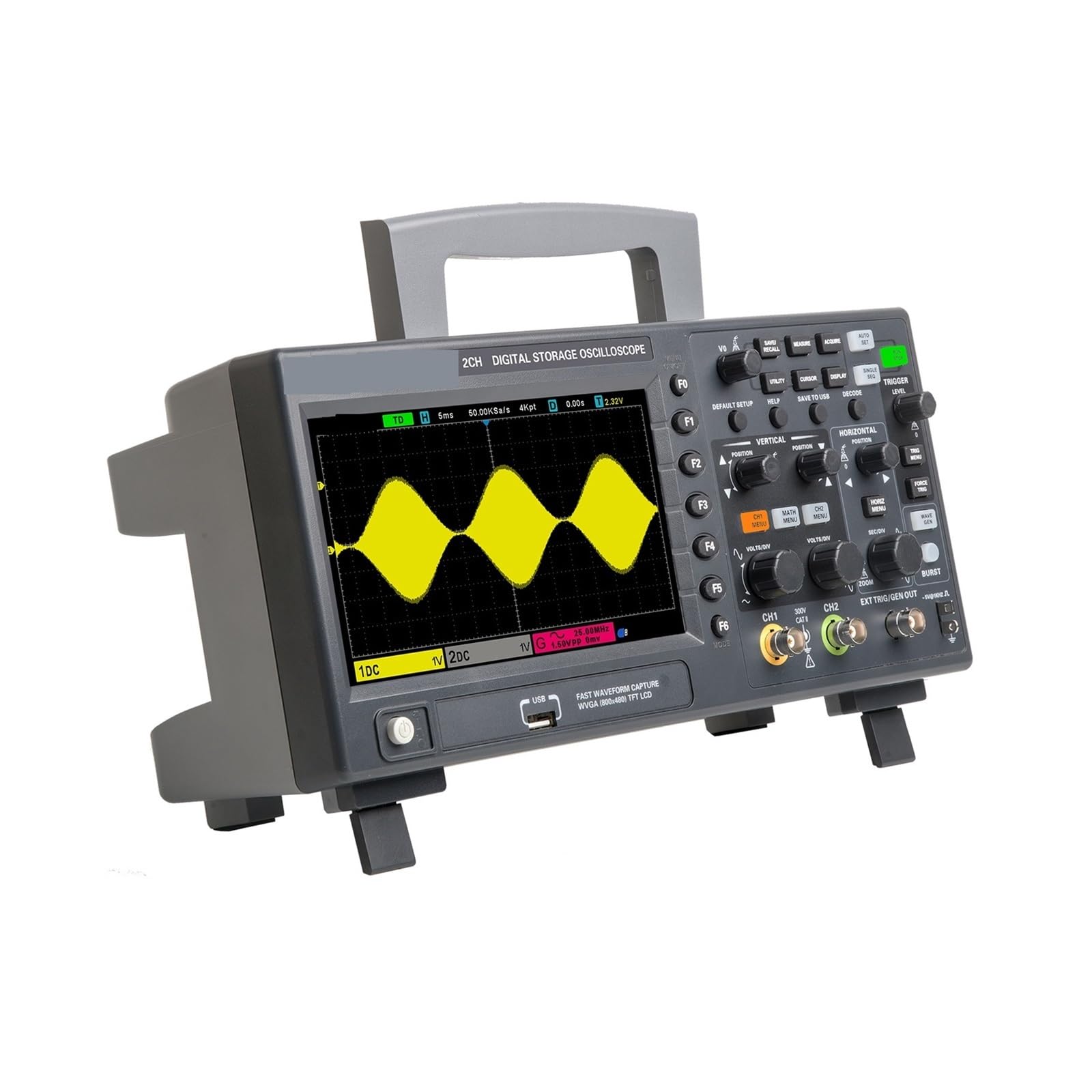 Oscilloscope de génération de Signal Oscilloscope de Stockage numérique à Deux canaux 100M 150M 1GS / s(C15)