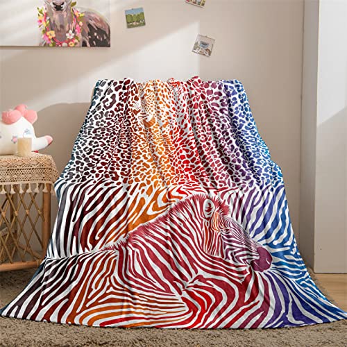 NDXRWDZR Couverture Polaire 150 x 200 cm ZèBre Rose Plaid pour Cadeau Plaid Canape Douce Moelleuse Flanelle Anti Acarien Couverture de Lit Plaid Jeté de Canapé pour Adultes et Enfants