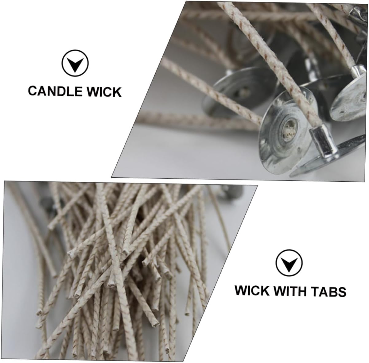 Veemoon 200pcs Candle Wick Accessory Base Beeswax Wick for DIY Candlemaking Wide Application