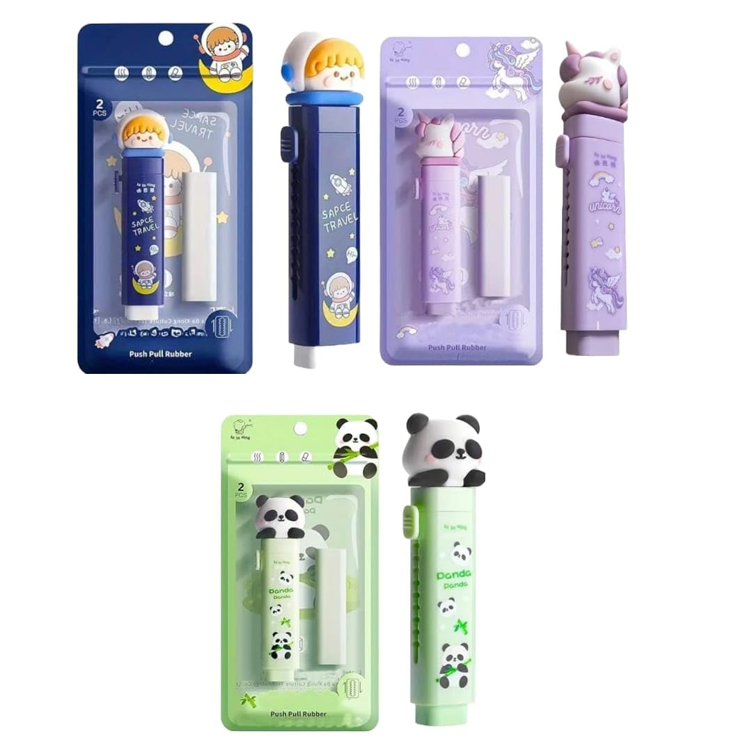 Set of 2 Cute Cartoon Push-Pull Cutter Shaped Eraser for Kids Rubber Eraser for Kids, Fancy Erasers for Birthday Return Gift Random Design(Pack of 2) (B0DCTR9WHK) Amazon Price History, Amazon Price Tracker