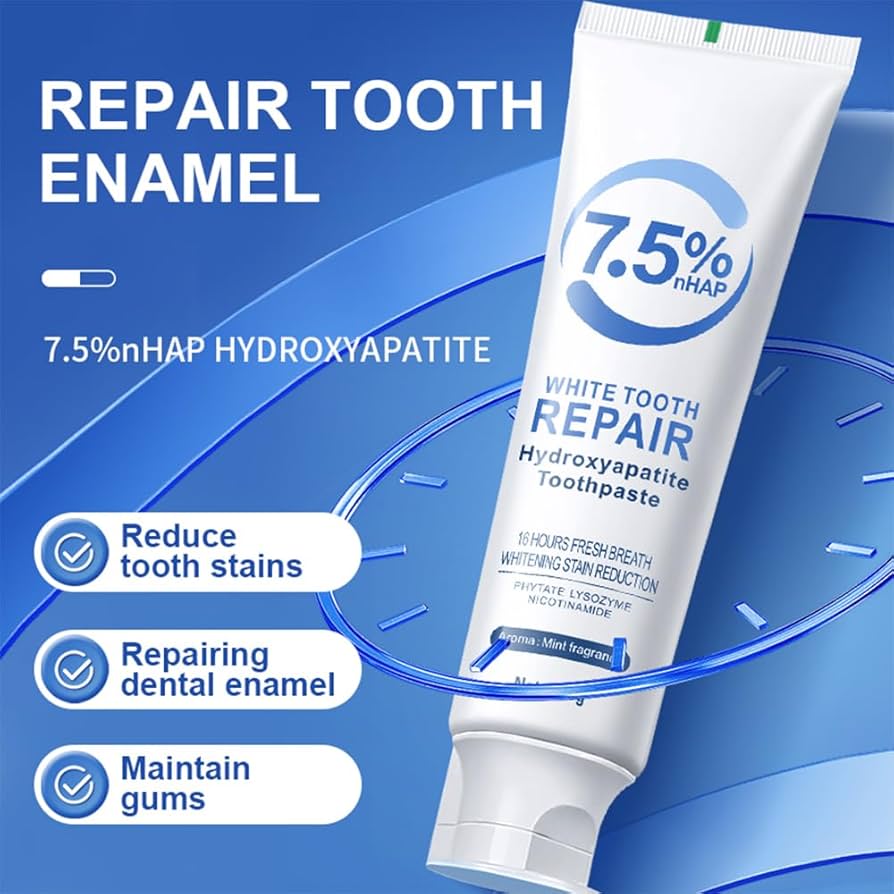 Amazon | アパタイト 歯磨き粉, 7.5% Hydroxyapatite Toothpaste, For