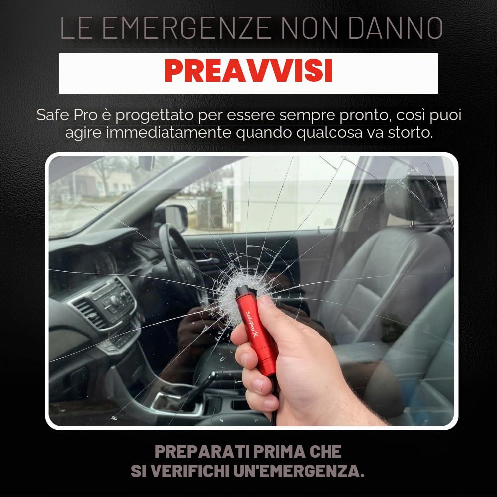 Martello di emergenza per auto, rompighiaccio e tagliacintura, strumento di salvataggio compatto per un rapido aiuto agli incidenti e la sicurezza durante gli spostamenti