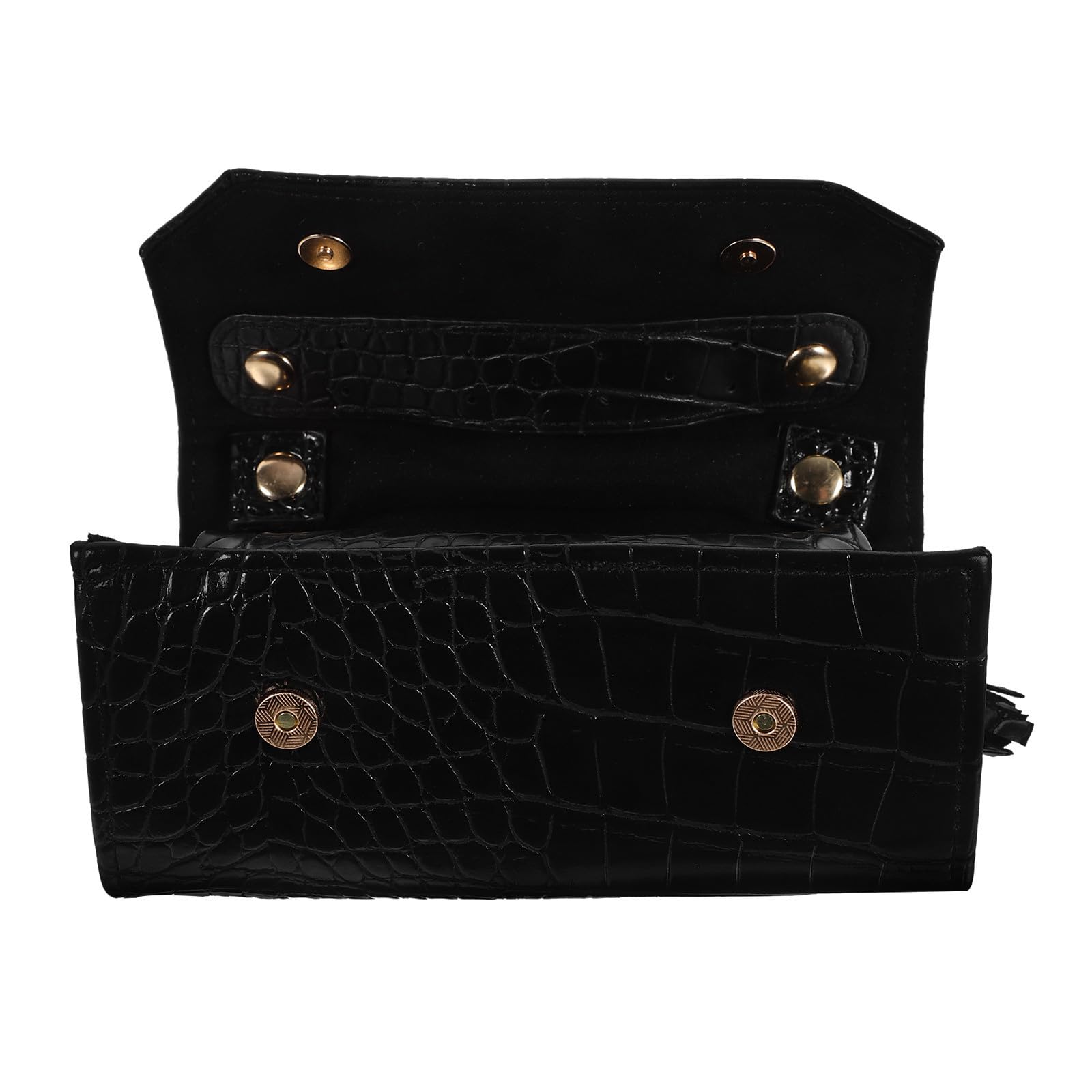 Bolsa organizadora de joyas de viaje compacta para guardar pulseras y collares