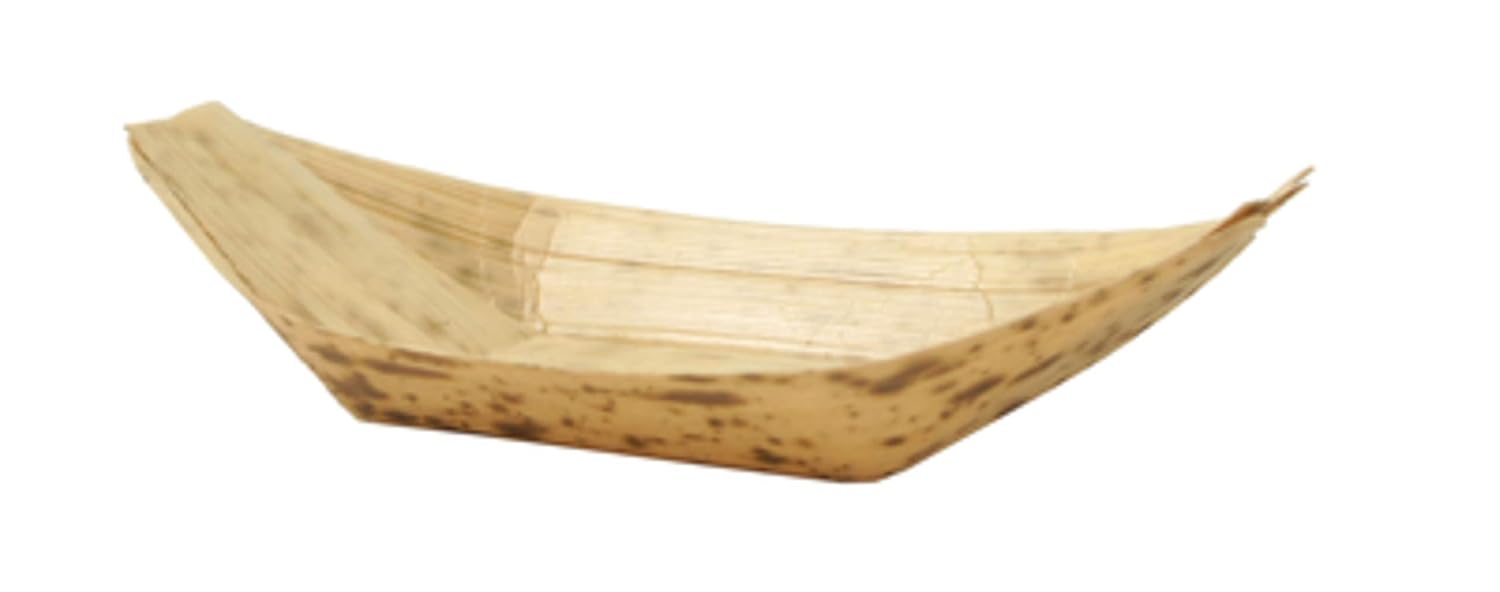 PacknWood 210BJQ7 Bamboo Leaf Boat - 0.5oz 3 x 1.6 x 0.4in - 2000 pcs