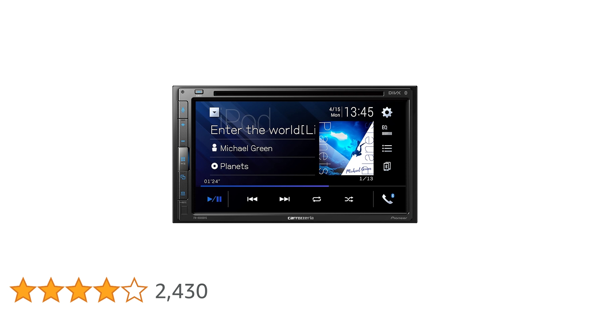 【A キチ様用】Pioneer FH-8500DVS ヘッドユニット carrozzeria DVD-V/VCD/CD/Bluetooth/USB/チューナー・DSPメイン