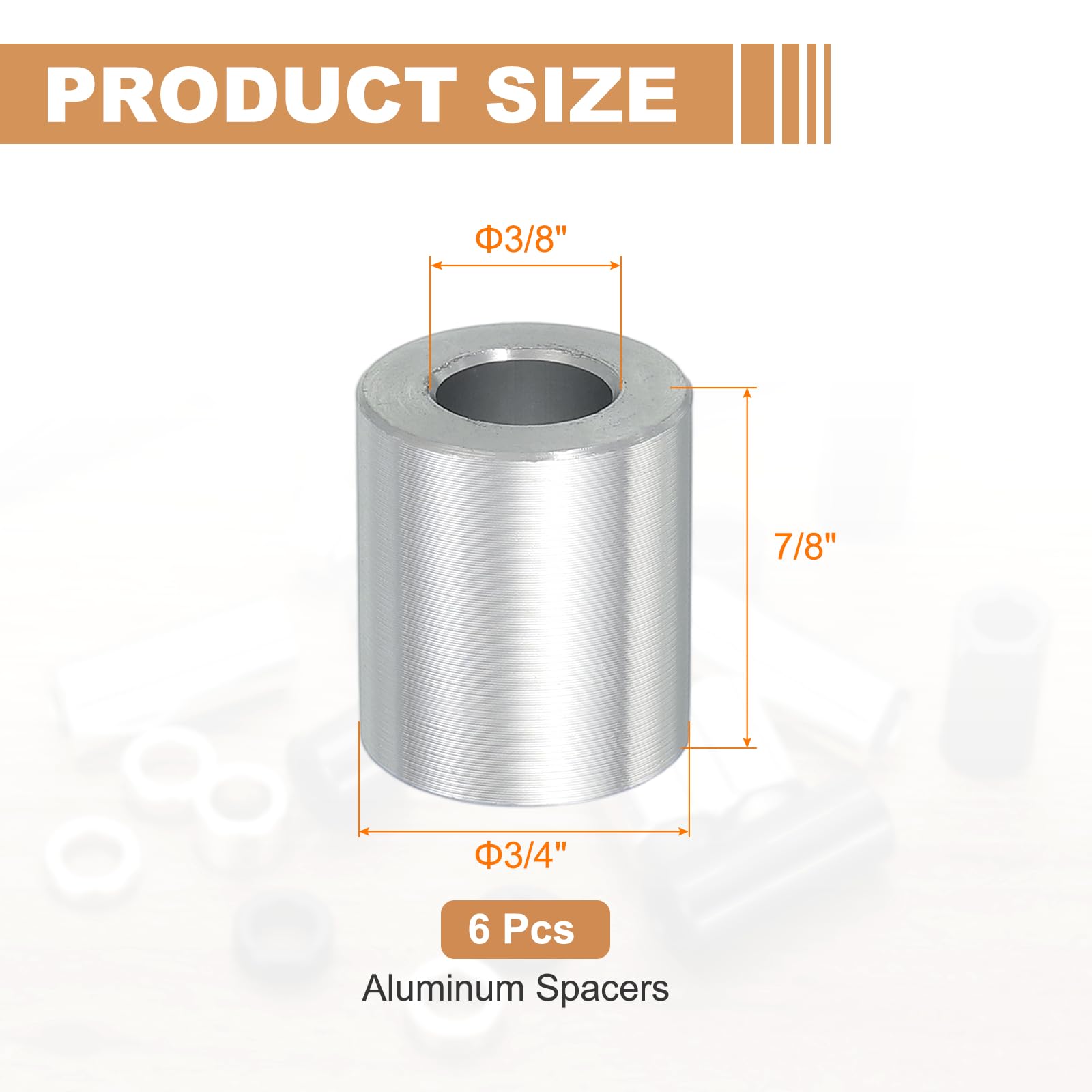 PATIKIL 6PCS Aluminum Spacers - Image 2