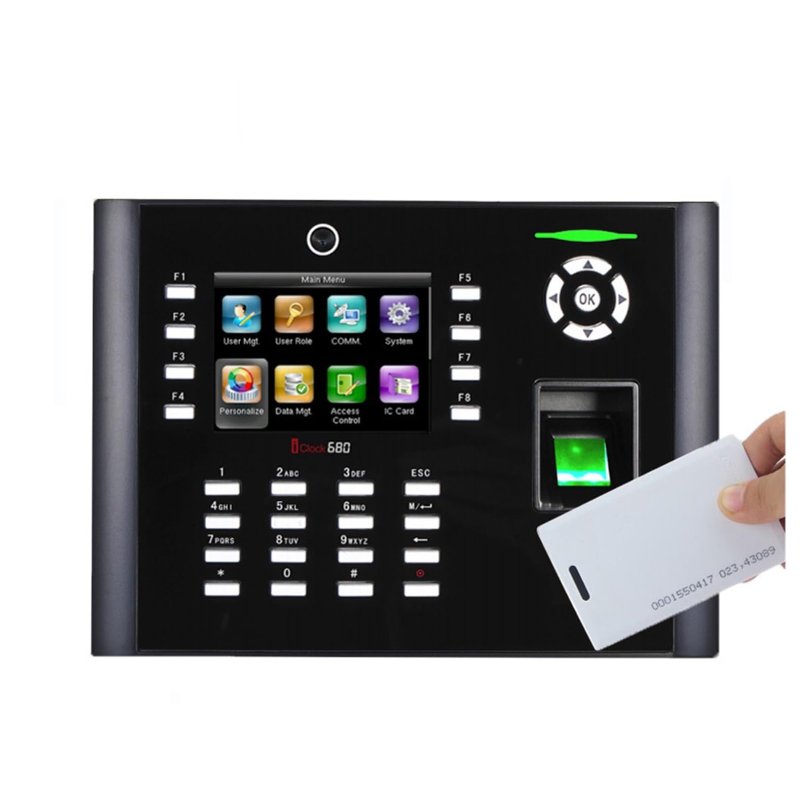 CVFRDD Iclock680 TCP/IP USB Fingerprint Time Attendance Access Control Webserver Door Access Control System With Camera(IClock680-ID,1,1)