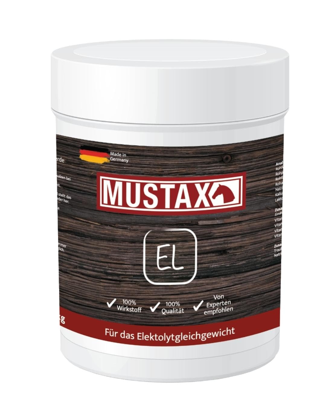 MUSTAX Elektrolyt -gleicht die Verluste von Elektrolyten beim Schwitzen aus und fördert so die Leistungsfähigkeit, Ausdauer & Gesundheit deines Pferdes, mit Tierernährungsexperten entwickelt (1 kg)