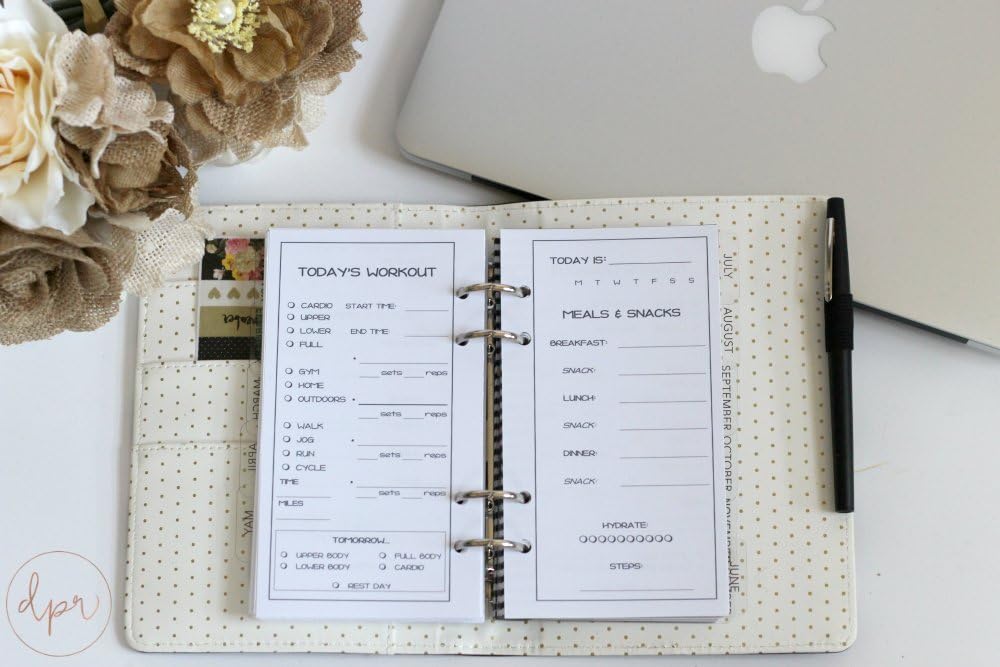 Heidi Swapp Fitness & Meal Tracker | PRINTED PLANNER INSERTS for Heidi Swapp Memory Planner! | DreamPlanRepeat