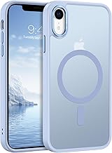 GUAGUA Magnetic Cover for iPhone XR, Compatible with MagSafe, Shockproof Phone Case Slim Frosted Translucent Opoca Anti-fall Protective Case for iPhone XR, Light Blue
