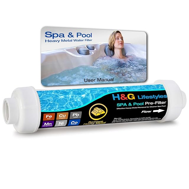 H G lifestyles Heavy Metal Iron Filter for Garden Hose Hose Filter for Filling Hot Tub Pool Spa