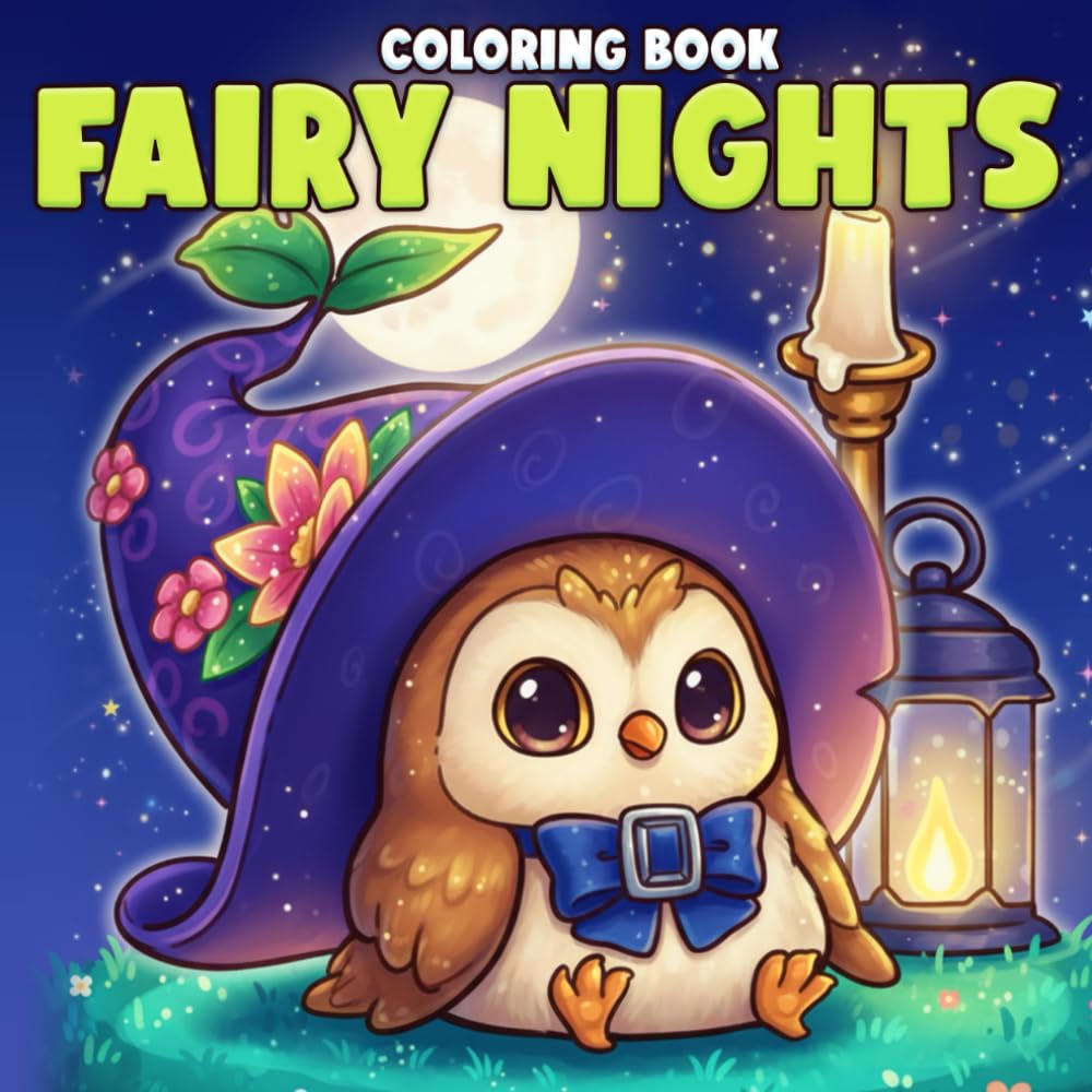 Fairy Nights Coloring Book: Step Into Enchanted Moonlit Worlds With Gentle Spirits, Blooming Gardens, and Magical Dreams for All Ages to Enjoy & Unwind