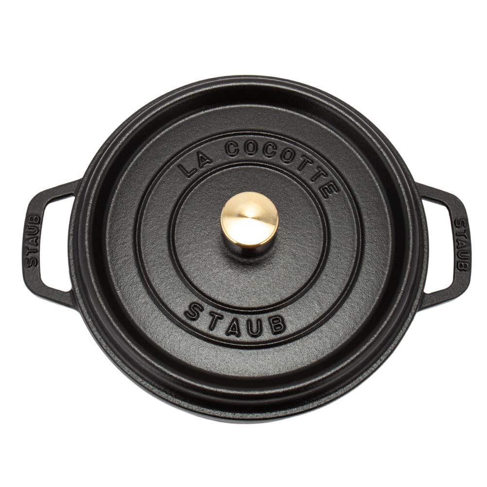 STAUB ストウヴ ピコ・ココット ラウンド 24cm 黒 Staub 【並行輸入品】ストウブ 鍋 24cm ピコ・ココット ラウンド