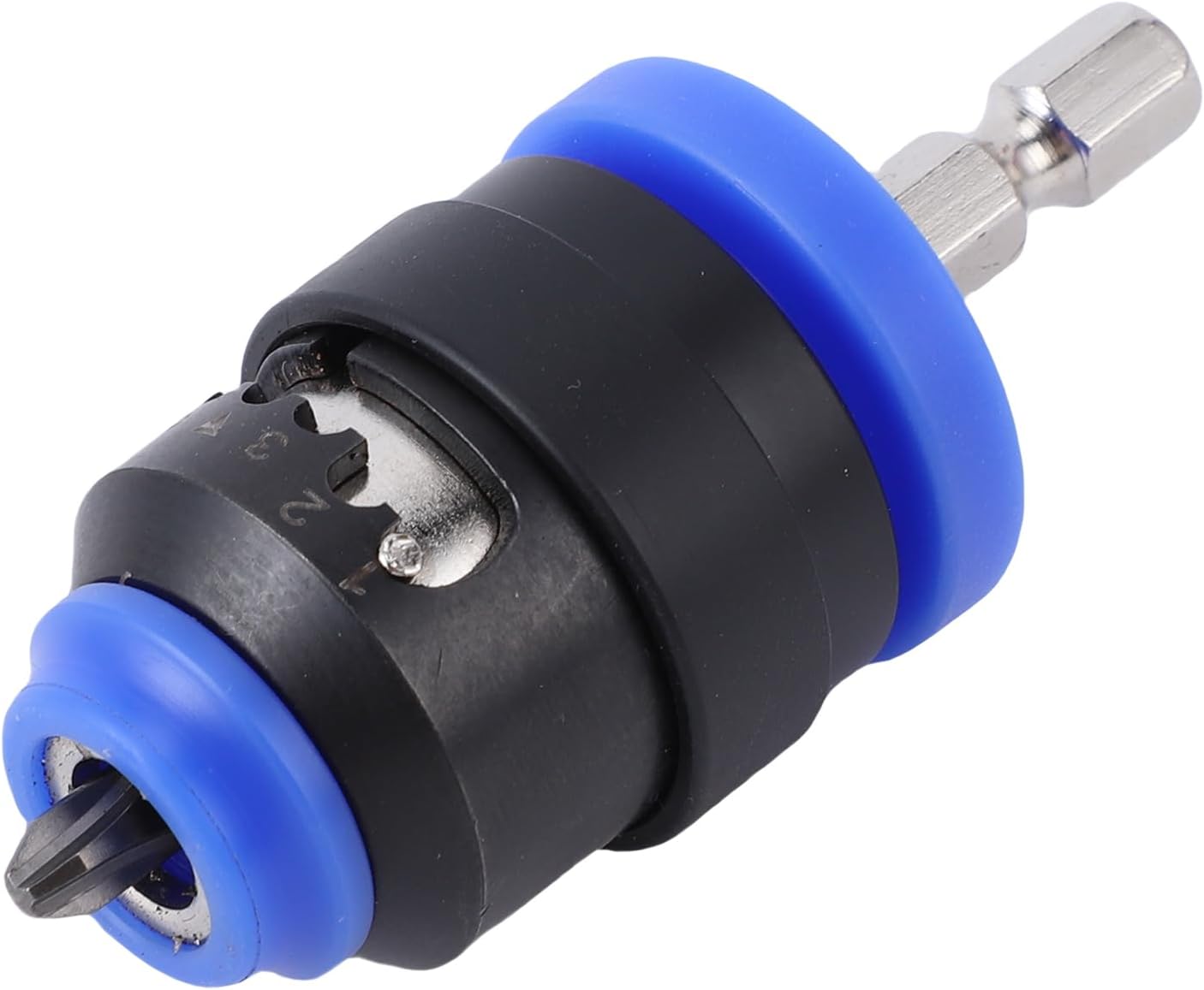Adjustable Depth Screwdriver Bit Holder, Magnetic Positioning Screw Setter with Movable Limit Ring for Deck Building, Wood Framing, Installing Plywood Subfloors