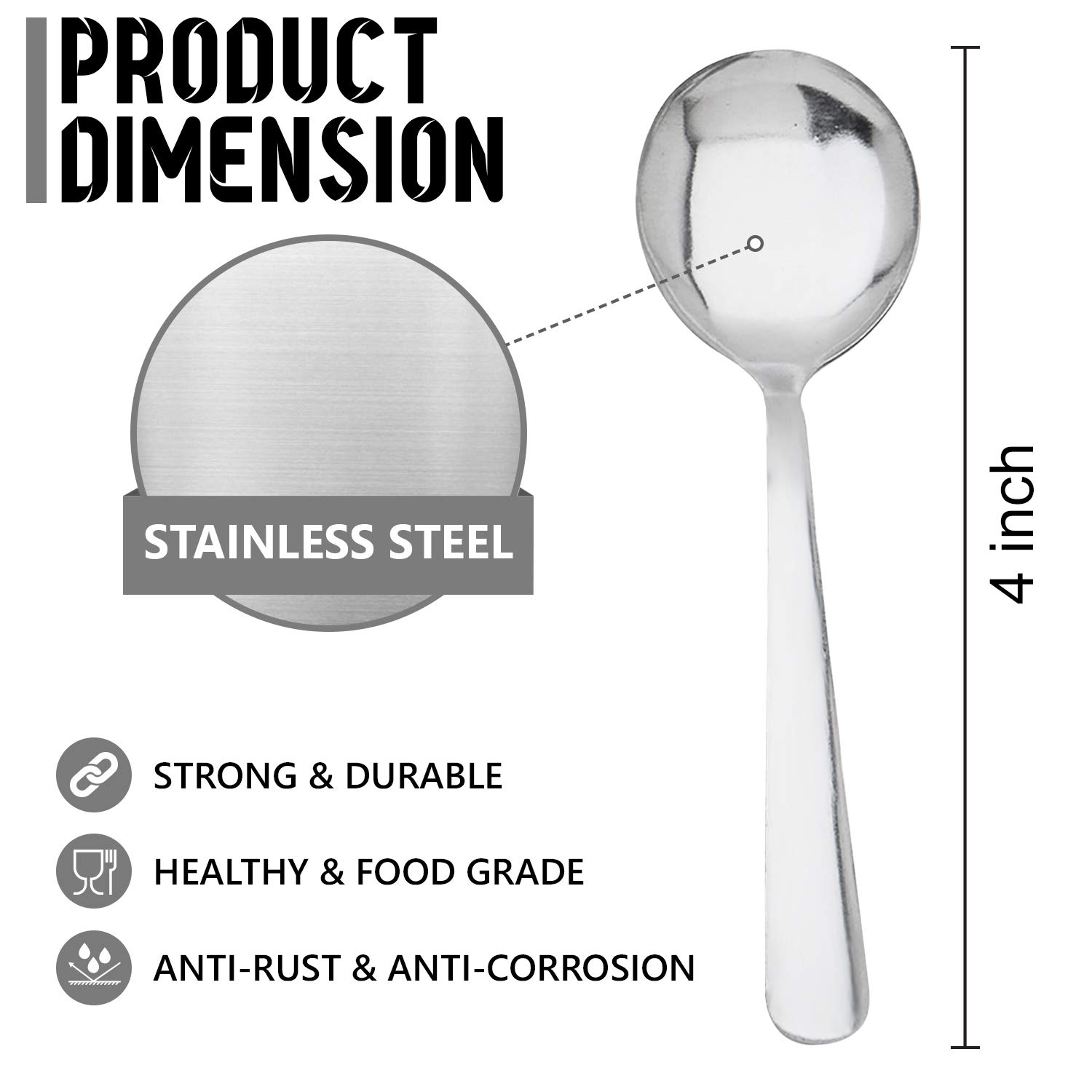 Update International Bouillon Spoons - Windsor Series [Set of 12]