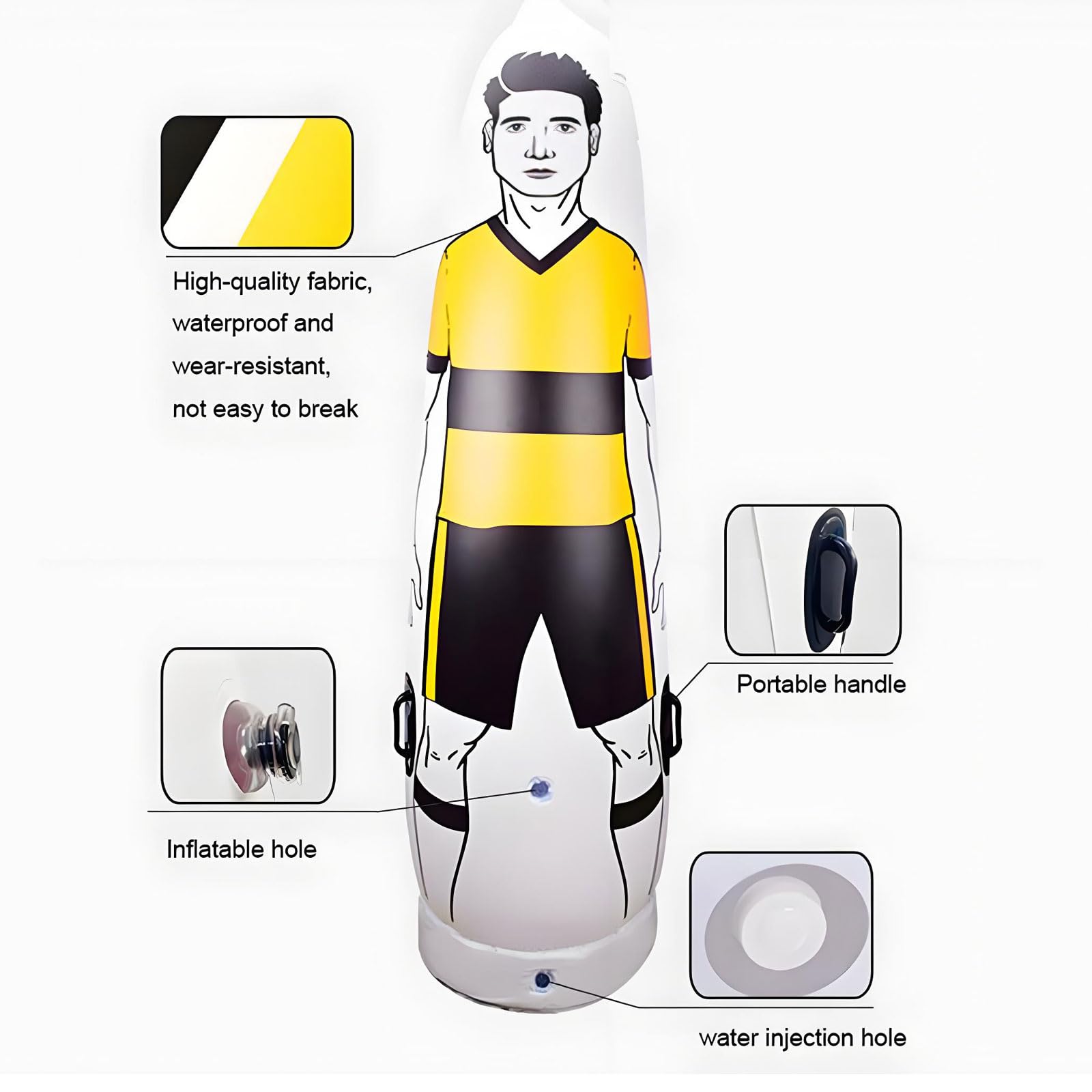 Fußball Dummy Torwart Keeper Tumbler Aufblasbarer Trainingspuppe 160cm 180cm 205cm