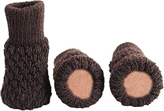 Lsydgn Calcetines de Punto Patas de Silla Calcetines Antideslizantes para Patas de Silla Evita rayones y Ruidos 20 Piezas Adecuado para Patas de Mesa y Silla con unacircunferencia de 10-25cm（marrón）