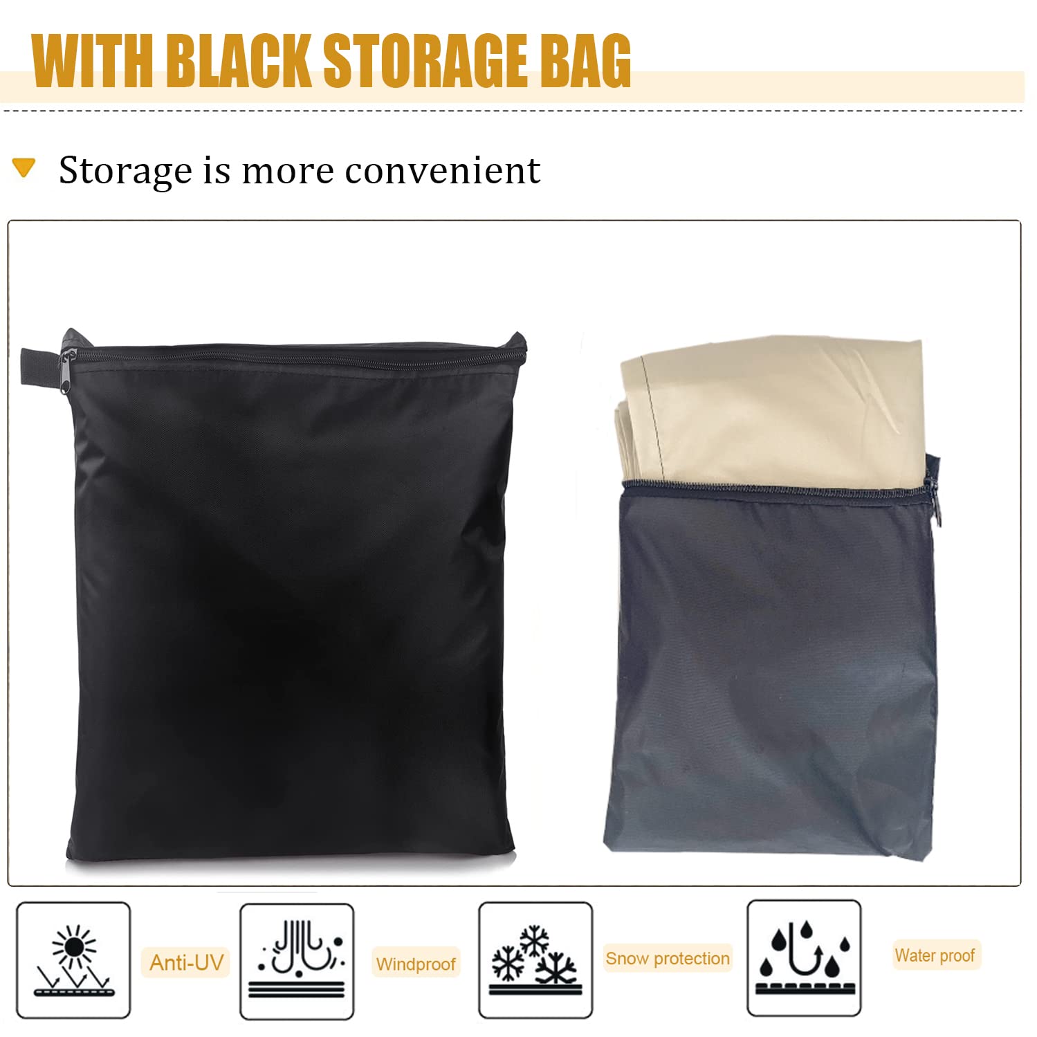 Funda para Cubierta De Toldo Protección Solar, Funda Impermeable para Toldo De Jardín Bolsa De Almacenamiento Manual Cubierta Antipolvo para Patio, para Jardín Libre y Patio, 7 Tamaños(Size:3.5M)