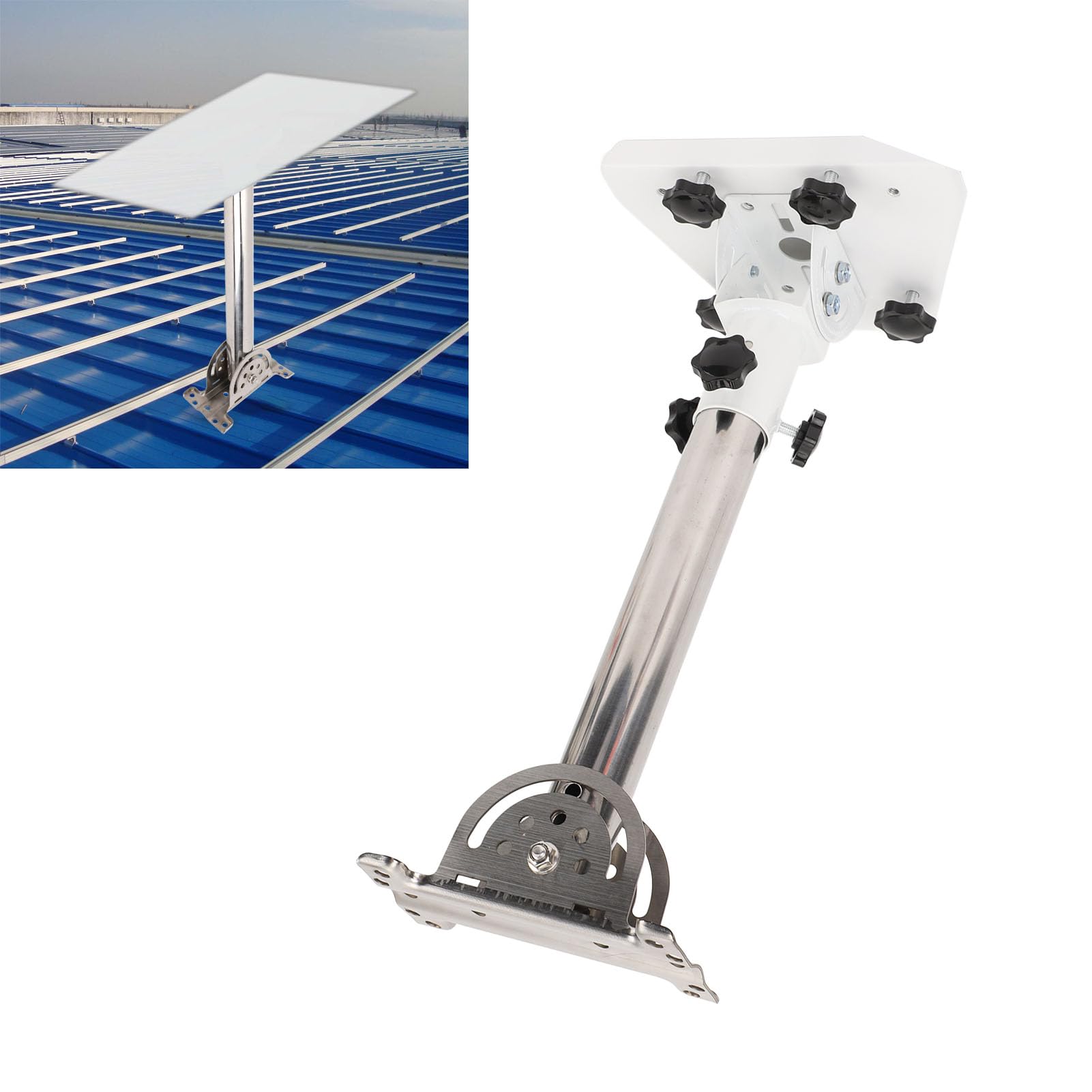 Support D'antenne Satellite en Acier allié, Kit de Montage pour Gen 3, Support de Plat Standard Rotatif Flexible pour Poteau Mural de Toit