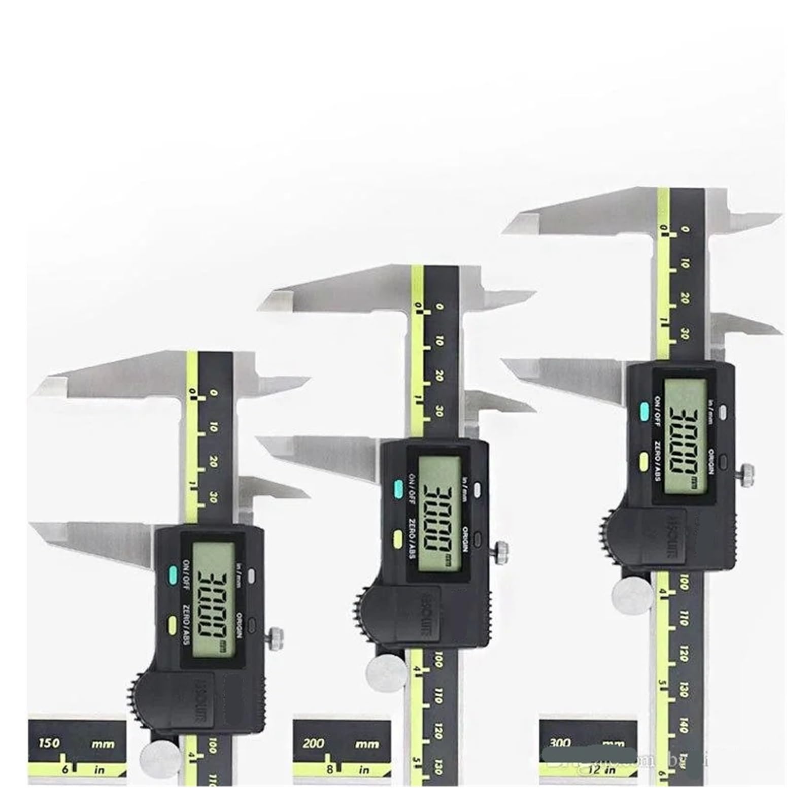 Pied à Coulisse numérique Vernier Caliper 500-196-20 Pied à Coulisse Vernier 6 Pouces 0-150 mm Outil de Mesure électronique en Acier Inoxydable (150 mm 500-196-20) (300 mm 500)
