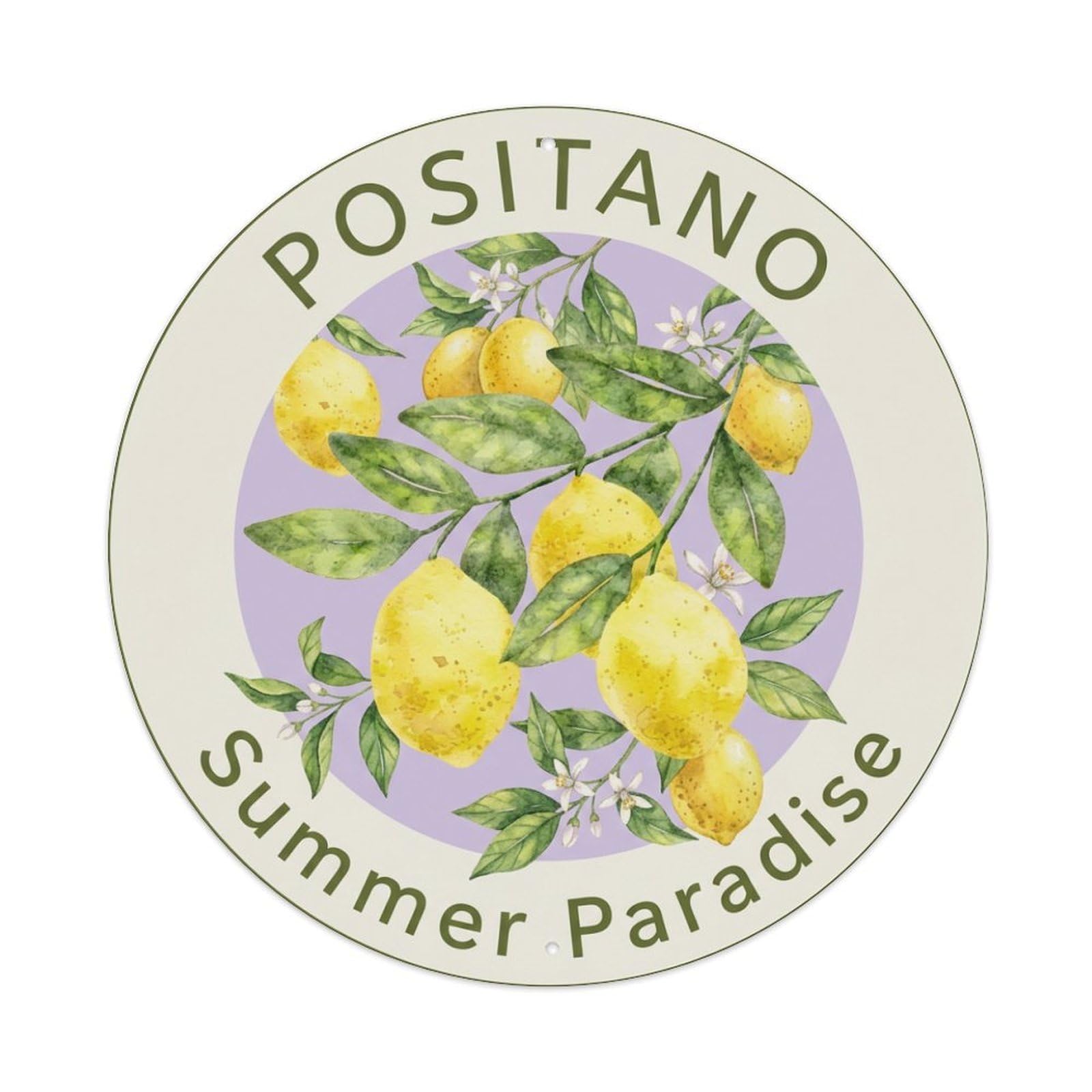 Vintage Travel Positano Italy Relic Metal Tin Sign