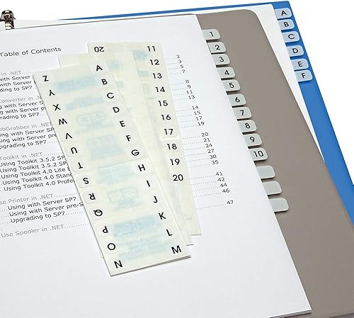 Miniatura 2 de Redi-Tag RTG31005 Índices de pestañas alfabéticas permanentes 104 por paquete