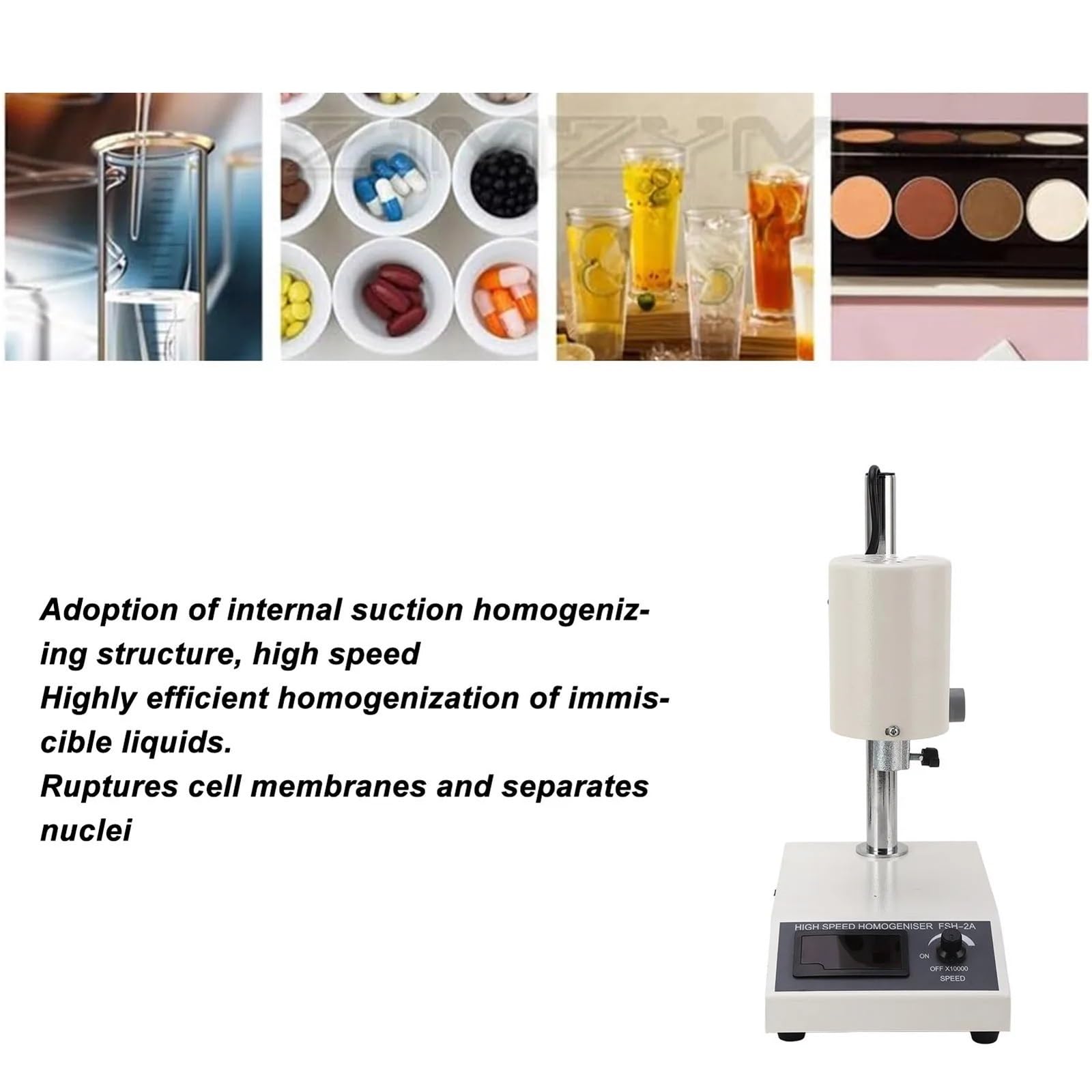Homogenisator, Ultraschall-Homogenisator, Einstellbarer Emulgator, 3 Minuten Maximaler Dispergierer, 185 W Zum Mischen,für Labor