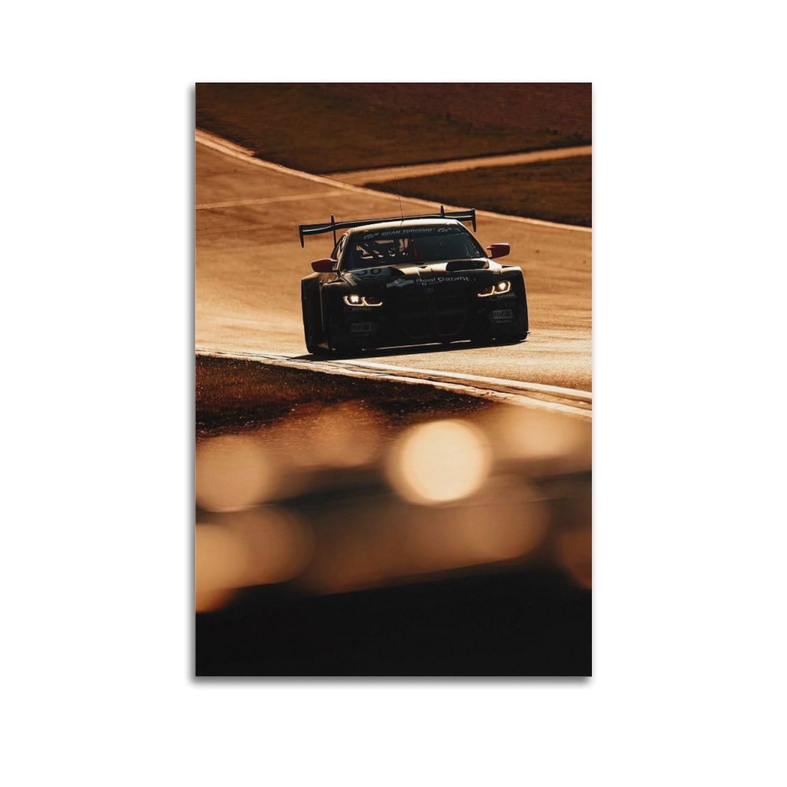 OKAHYS G82 M4 GT3 EVO Racing Sports Car Poster Decorative Painting Canvas Wall Artworks Picture 20x30inch(50x75cm)