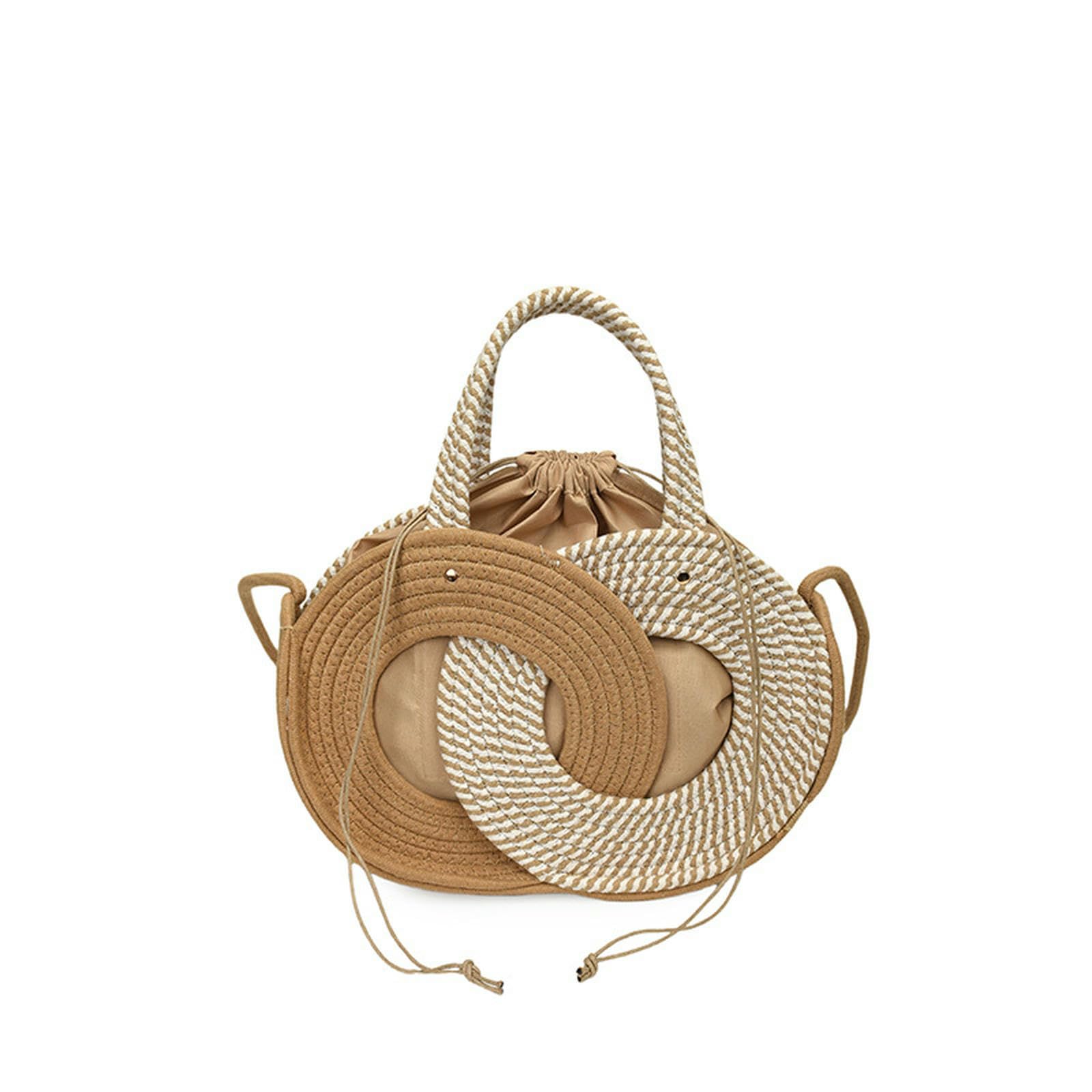 Damen Handtasche Strandtasche Im Ethnischen Stil, Modische Nischen-persönlichkeitshandtasche, Literarische Damen-umhängetasche, Gewebt-Khaki