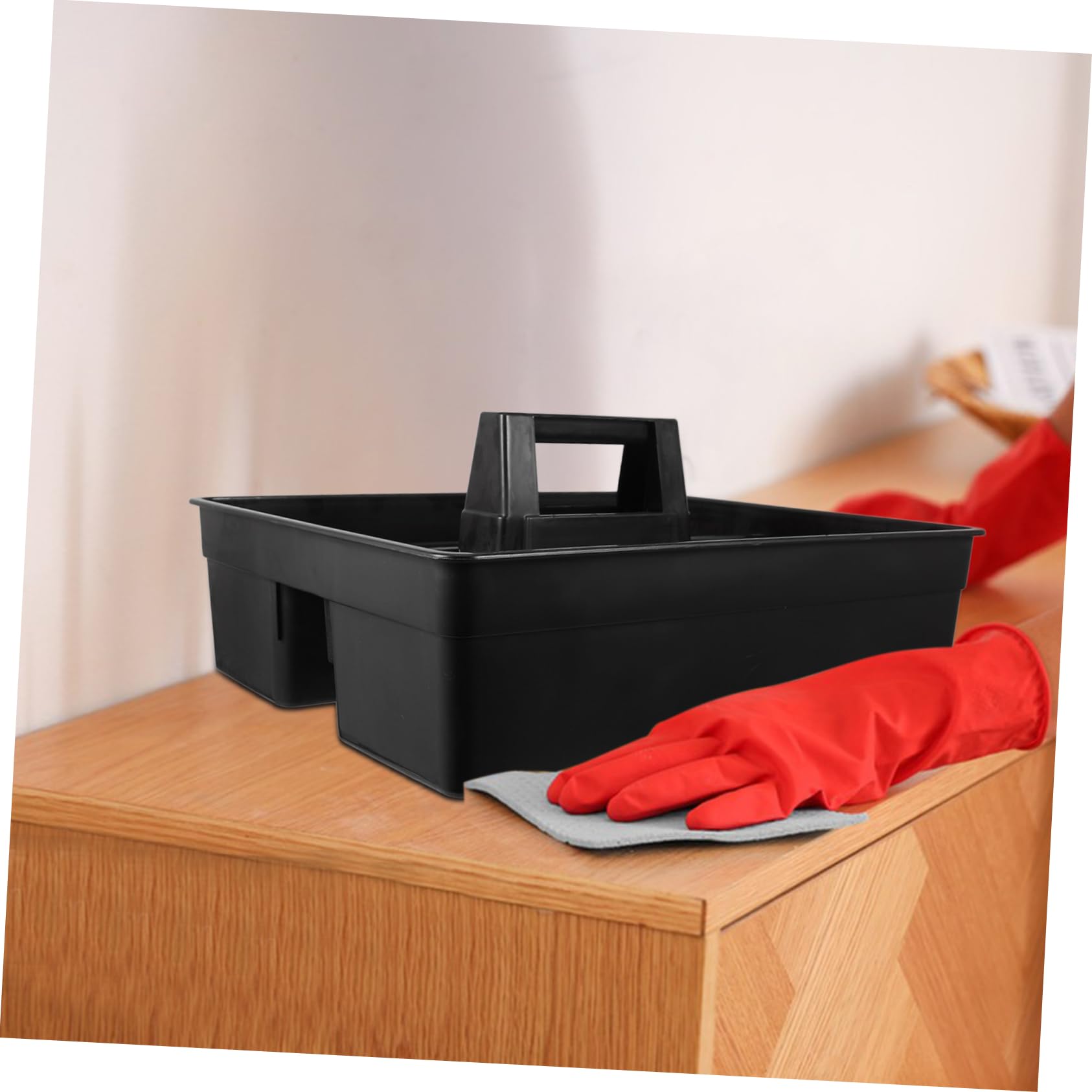 Mobestech Carrito De Limpieza Grande De Plástico Con Asa, Organizador Portátil Para Productos De Limpieza, Cesta Multiusos Para Hotel y Almacenamiento Industrial