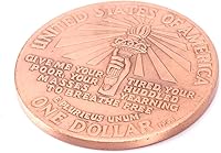 Vista 3 de ZQION 1PC Estatua de la Libertad Moneda Antigua (Morgan Dollar Size) Moneda Trucos de Magia Monedas Gimmick Monedas Accesorios de Magia para Hopping