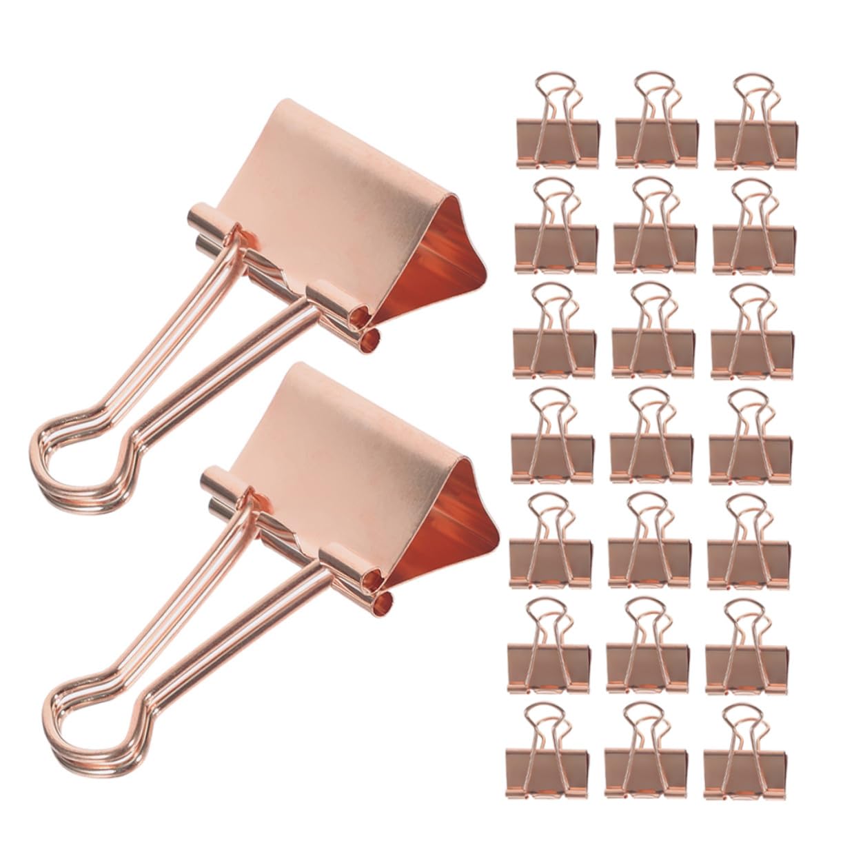 ULTECHNOVO 100stücke Klappclips Notizbuchclips Metallische Büroklammern Dokumentenclips Geschenkpapierhalter Metall-papierklammern Binderclips für Journaling