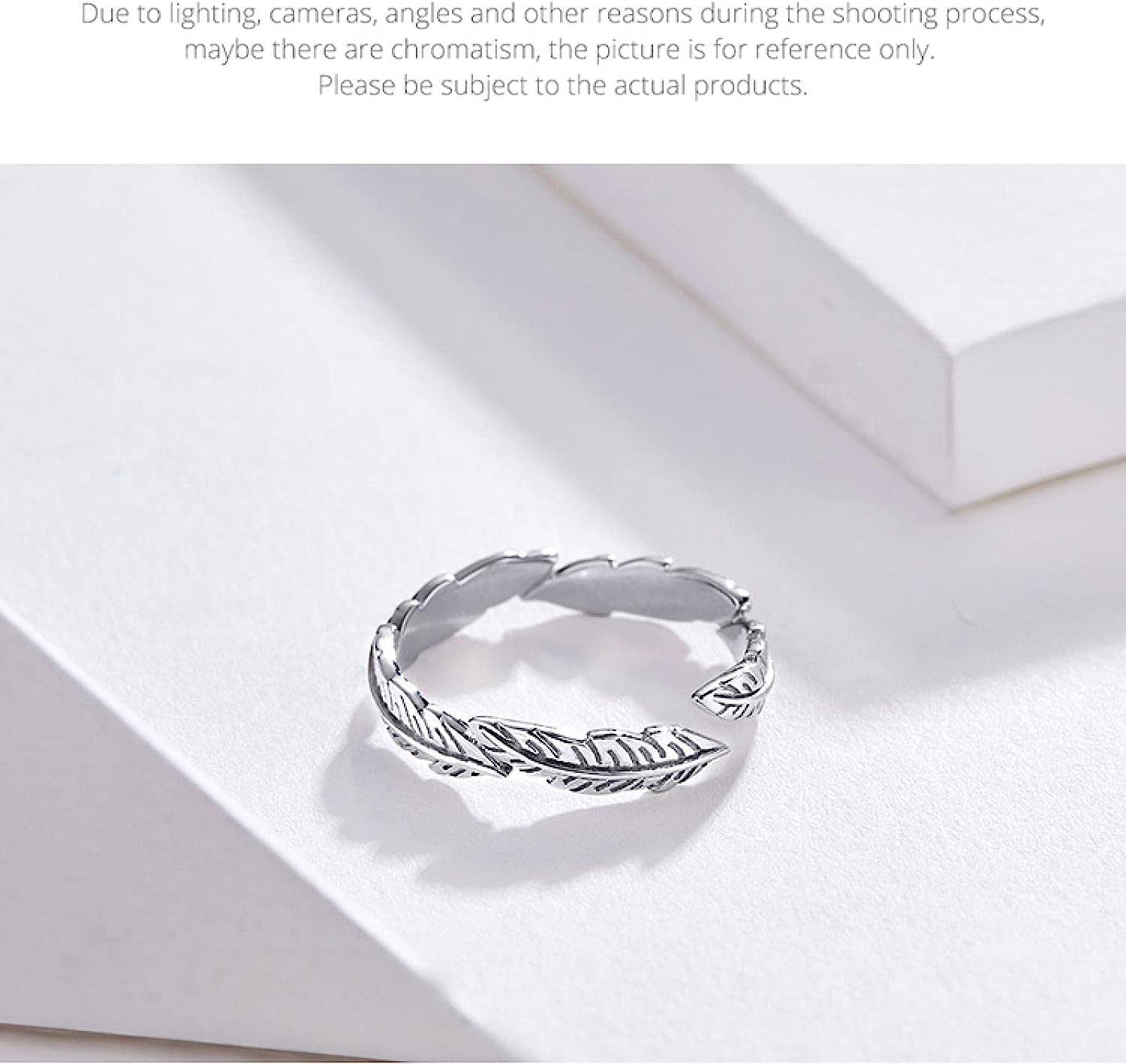 MAYABI Anillos Ajustables de Plata esterlina for Mujer, Anillo Ajustable de ala de Plata esterlina 925, joyería de Plata esterlina for Mujer