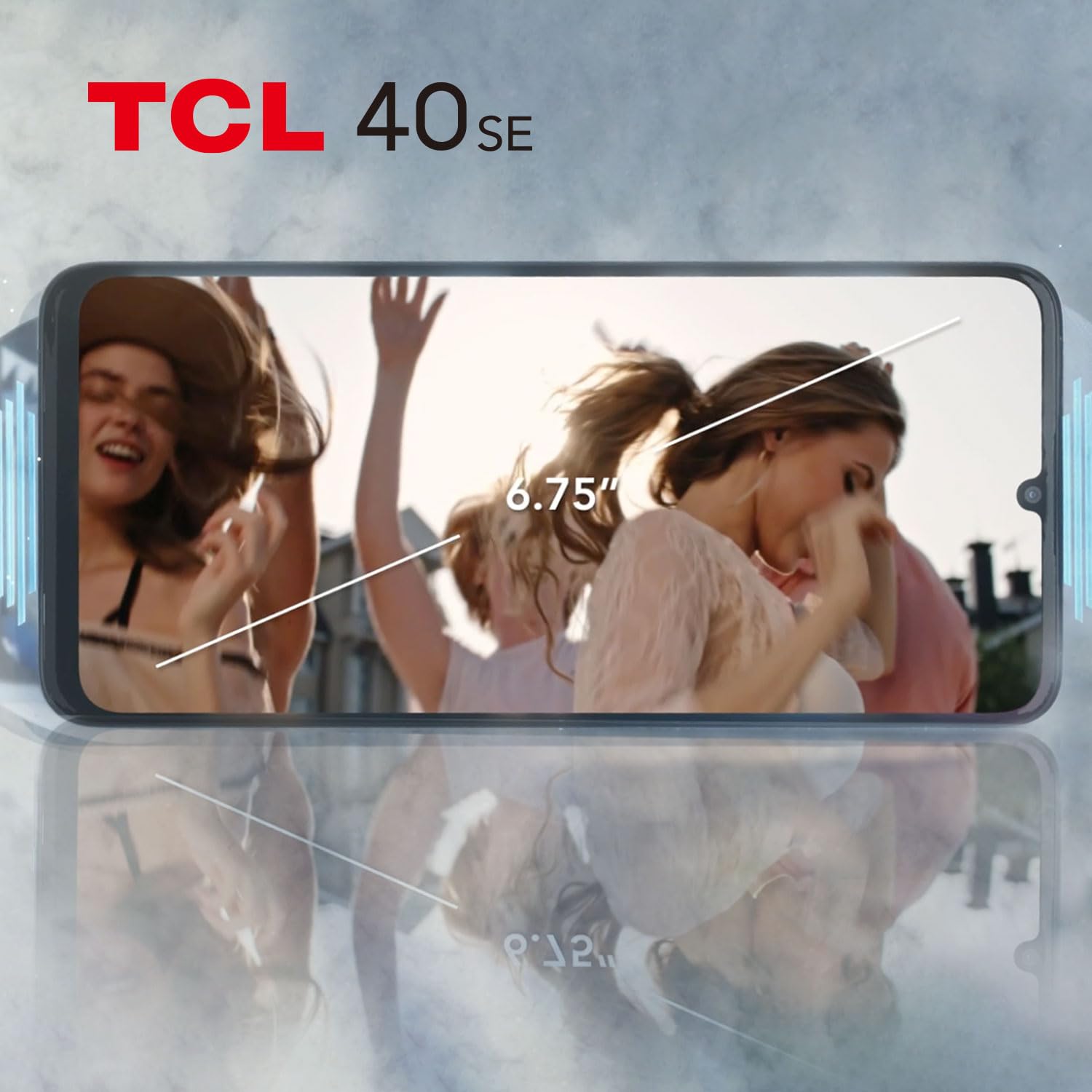 TCL 40SE Smartphone 4G Display 6.75" HD+ 90 Hz, 128 GB, 4 GB RAM, Tripla Camera da 50 Mpx, Android 13, Batteria 5010 mAh Ricarica Rapida, Dual Sim, Dark Grey, con Cavo USB Type-C Aggiuntivo