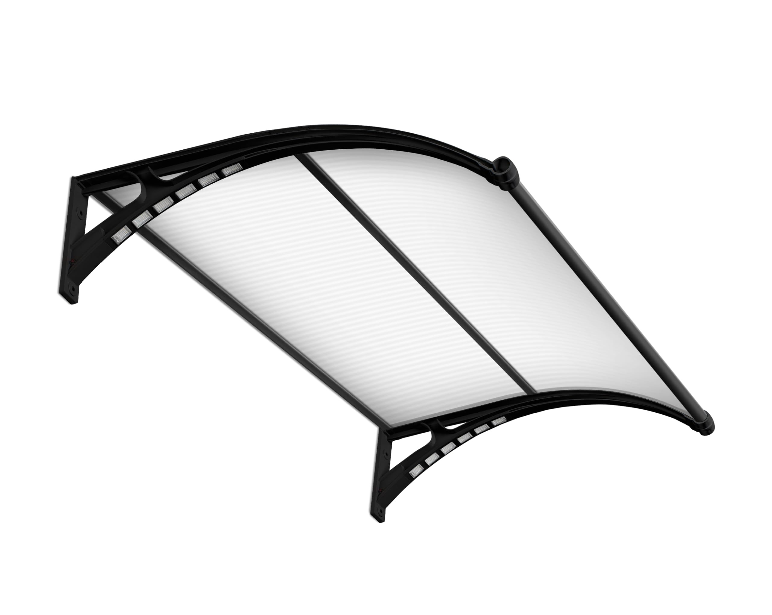 Pensilina In Abs Con Copertura Opalino 1X1,5M Con Led - 4