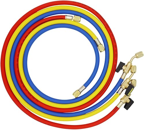 Kznifmk Mangueras de Carga de Refrigerante A/C de 1,6 M c…