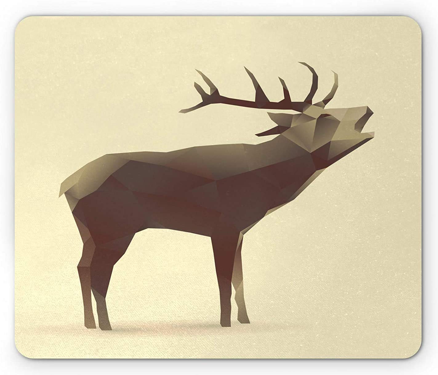 Polygons Mouse Pad, Wildlife Modern Art Illustration von Side Look