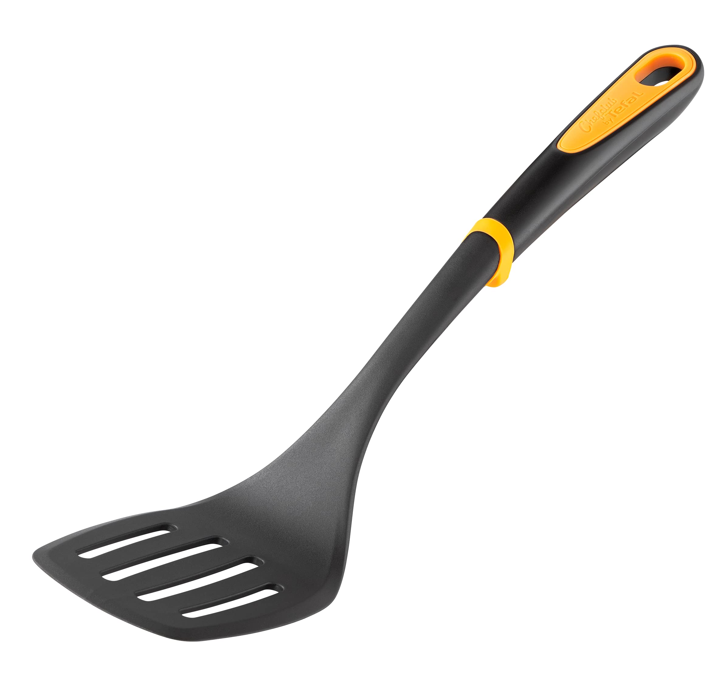 Tefal Chefclub by Tefal Set 4 ustensiles, Louche, Cuillère, Spatule à angle, Spatule à crêpes, Anneau de sécurité silicone, Haute qualité, Résistant à la chaleur jusqu'à 230°C K263S404