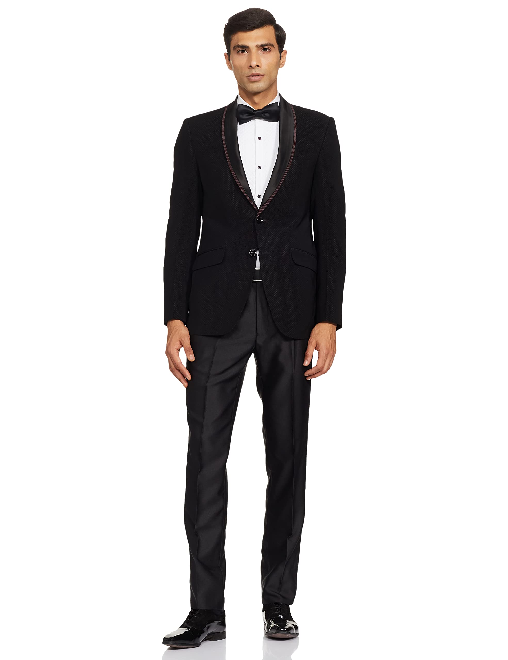 raymond Polyester Blend Men's Full Sleeve Contemporary FIT Dark Maroon Formal Suit (RIDY00298-M7 104)-picture-15